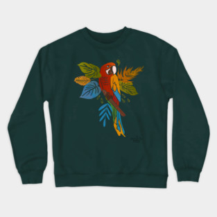 Colorful Parrot Crewneck Sweatshirt