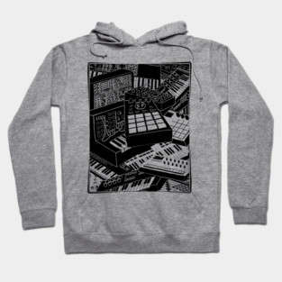 Synthesizer Art for Electronic Musician Hoodie