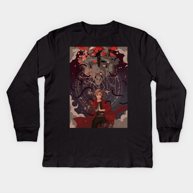 Full Metal Alchemist Kids Long Sleeve T-Shirt by James Bates