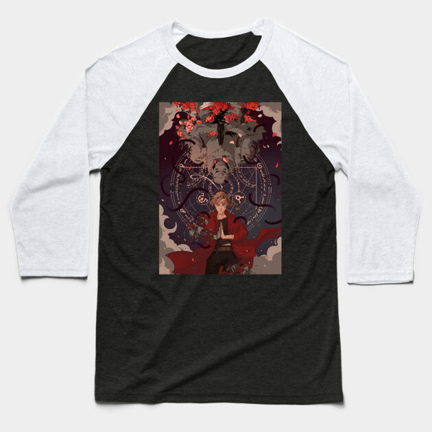 Full Metal Alchemist Baseball T-Shirt by James Bates