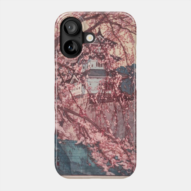 Hirosaki Castle - Yoshida Hiroshi Phone Case by James Bates