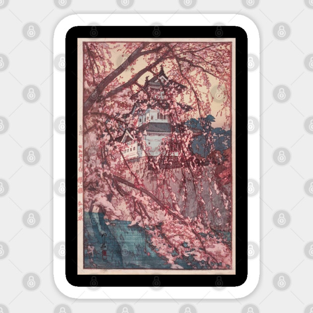 Hirosaki Castle - Yoshida Hiroshi Sticker by James Bates