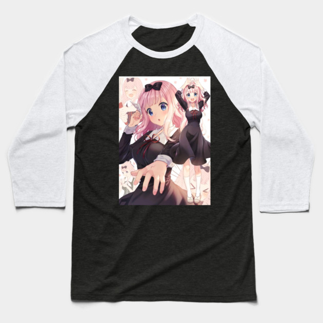 Chika Anime Baseball T-Shirt by James Bates