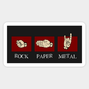 Rock Paper Metal Sticker