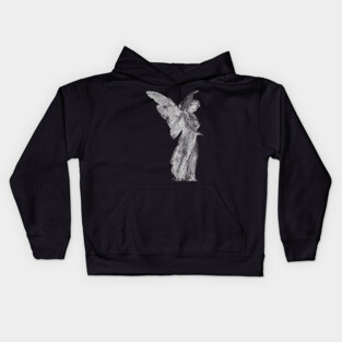 Distressed Angel Statue Kids Hoodie