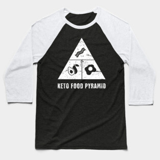Keto Food Pyramid Baseball T-Shirt