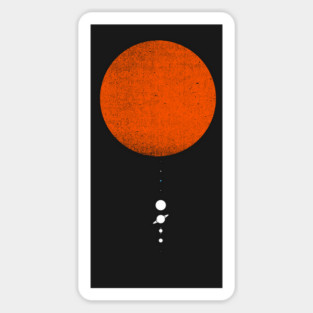 Minimal Solar System Sticker