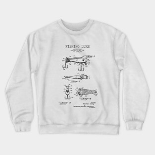 Fishing Lure Patent Crewneck Sweatshirt