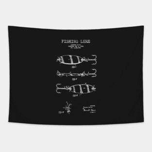 Fishing Lure Patent Tapestry