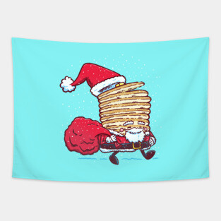 Santa Pancake Tapestry