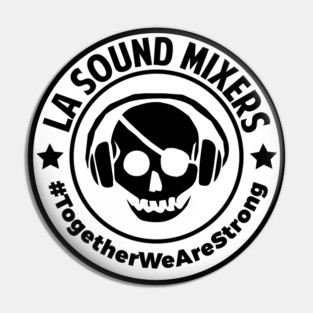 Crew Neck LASM Black Skull Logo T-Shirt Front & Back Pin