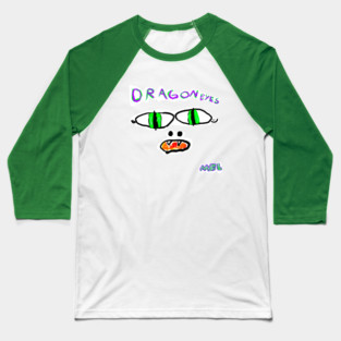 Dragon Eyes by Mel Baseball T-Shirt