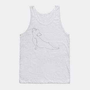 One Line French Bulldog Upward Facing Dog Tank Top