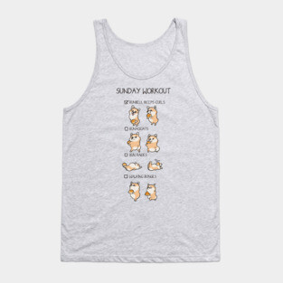 Sunday Workout with Corgi Tank Top