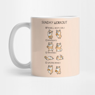 Sunday Workout with Corgi Mug