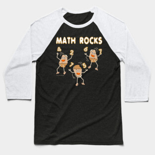 Math Rocks Funny School Mathematics Baseball T-Shirt