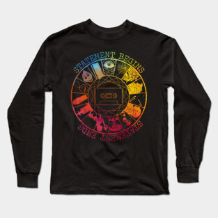 STATEMENT BEGINS OR STATEMENT  ENDS RAINBOW Long Sleeve T-Shirt