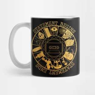 STATEMENT BEGINS OR STATEMENT  ENDS GOLD Mug