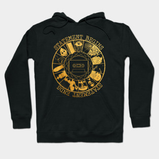 STATEMENT BEGINS OR STATEMENT  ENDS GOLD Hoodie