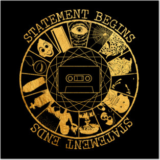 STATEMENT BEGINS OR STATEMENT  ENDS GOLD Posters and Art