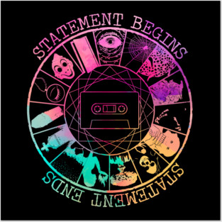 STATEMENT BEGINS OR STATEMENT  ENDS COLORABSTRACK Posters and Art