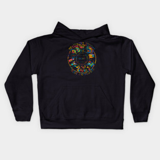 STATEMENT BEGINS OR STATEMENT  ENDS ABSTRACK Kids Hoodie