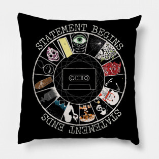 STATEMENT BEGINS OR STATEMENT  ENDS RETRO Pillow
