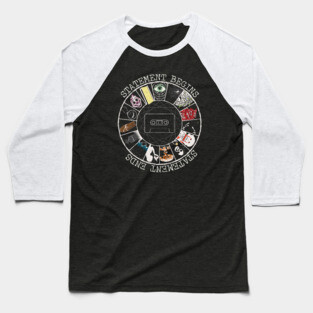 STATEMENT BEGINS OR STATEMENT  ENDS RETRO Baseball T-Shirt