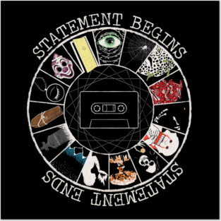 STATEMENT BEGINS OR STATEMENT  ENDS RETRO Posters and Art