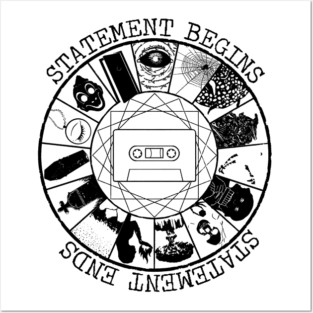 STATEMENT BEGINS OR STATEMENT  ENDS BLACK Posters and Art