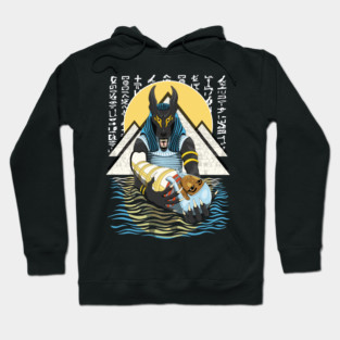 Anubis Egyptian God Graphic Design | Ancient Egypt Art Hoodie