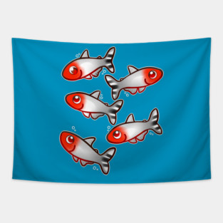 Rummy Nose Tetras Tapestry