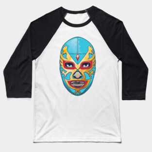 Dos Caras Lucha Libre Mexican Wrestler Legend Baseball T-Shirt
