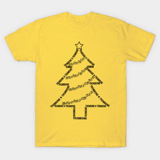 Trombone Christmas Tree T-Shirt