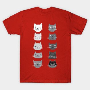 Cat Themed Educational Artist Value Scale for Art Teacher T-Shirt