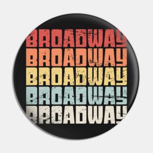 Retro BROADWAY Text Pin