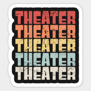 Retro 70s THEATER Text Magnet