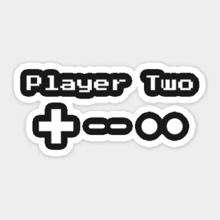 Player Two 8-bit Retro Gaming Sticker