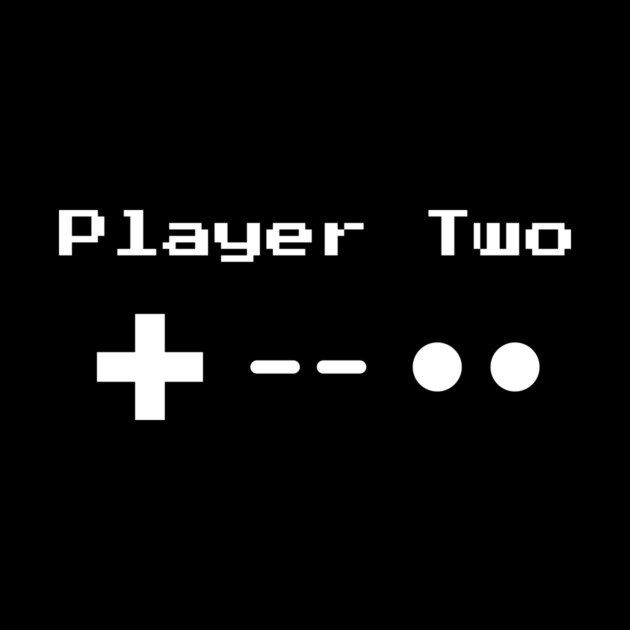 Player Two 8-bit Retro Gaming by Nonstop Shirts