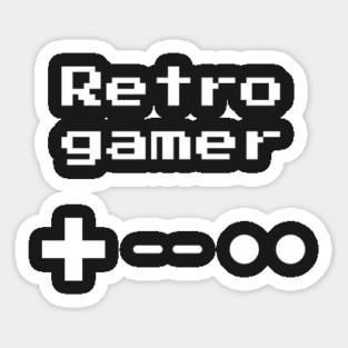 Retro Gamer 8-bit Retro Gaming Sticker