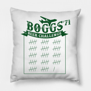 Boggs Beer Challenge '71 on white Pillow
