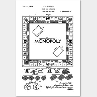 Monopoly Patent Posters and Art