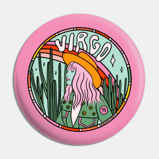 Virgo Cowgirl Pin