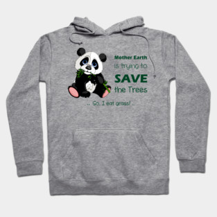 Cute Panda preferred to eat grass! Hoodie