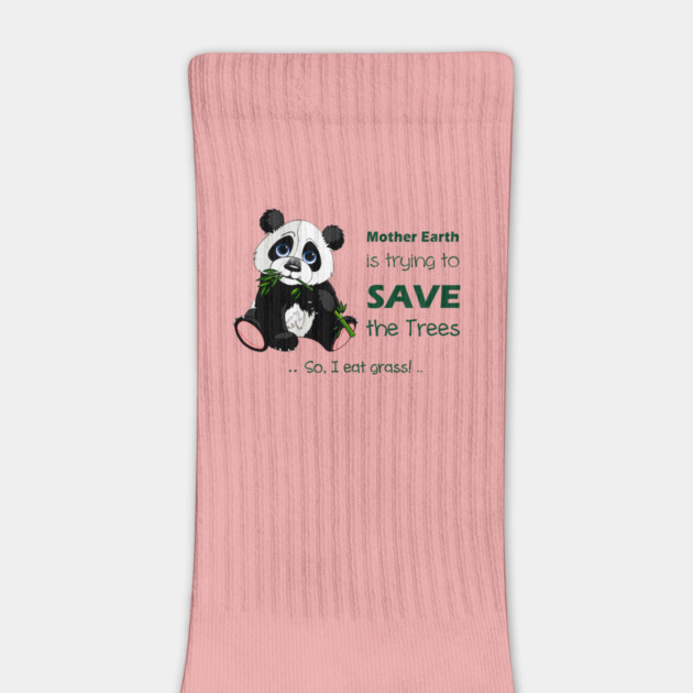 Cute Panda preferred to eat grass! by C.Code