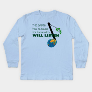Music for those who listen! Kids Long Sleeve T-Shirt