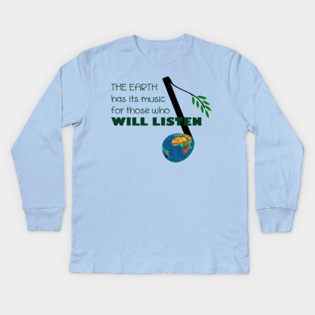 Music for those who listen! Kids Long Sleeve T-Shirt by C.Code