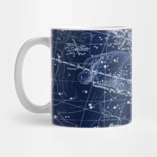 Aries Zodiac Sign Vintage Illustration Mug