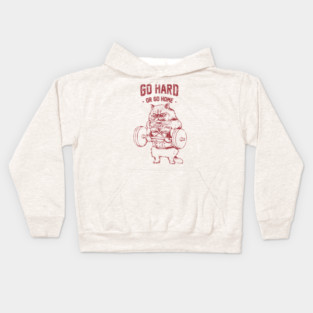 Go Hard or Go home Cat Kids Hoodie