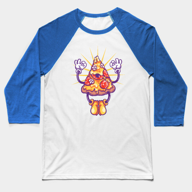 Divine Pizza Baseball T-Shirt by Raki